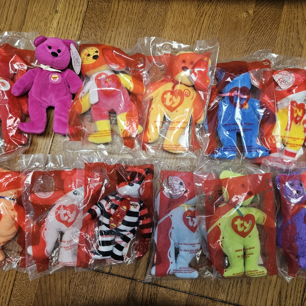 Ty Purple and Red Stuffed Animals Collection
